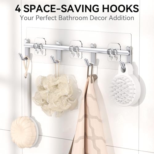 YASONIC Shower Caddy Adhesive, Rustproof Shower Shelves for Inside Shower - Image 6