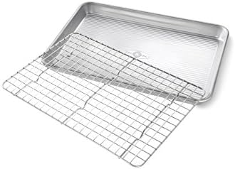USA Pan Bakeware Quarter Sheet Baking Pan and Bakeable Nonstick Cooling Rack Set, Metal, Quarter Sheet (Pack of 6) - Image 2