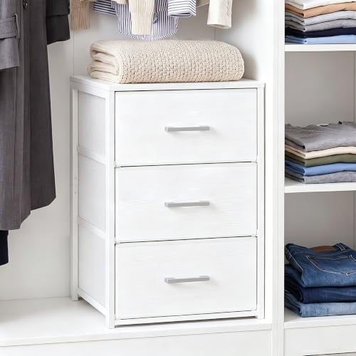 Fixwal Closet Drawers for Clothes, 1 Pack, 3 Drawers Dresser, 15.7" Wide by Fixwal