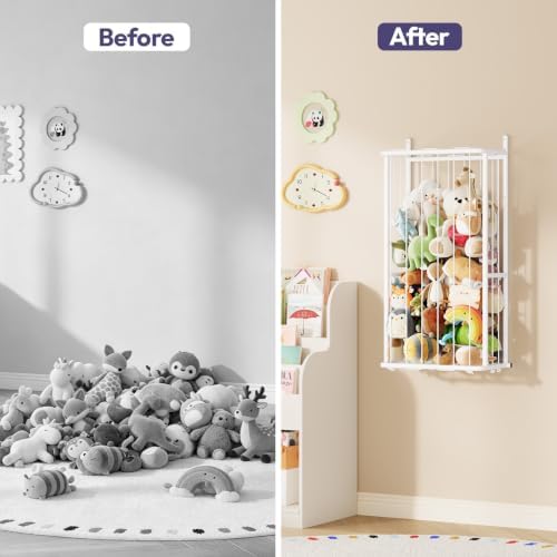SWTYMIKI Hanging Stuffed Animal Storage - Over Door Toy Organizer, 2-Tier - Image 6