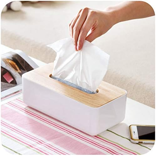 Wood Tissue Box Cover Gloves Box Holder Wooden Rectangular Tissue Box Holder for Storage on Bathroom Vanity, Countertop, Bedroom Dresser (Large(10.2 x 5.1 x 4.5)) - Image 6