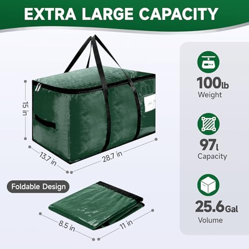 CONGREGATE 8 Pack Dark Green Moving Bags Heavy Duty Extra Large PE Storage Packing Bags with Reinforced Handles and Zippers Alternative to Moving Boxes for Clothes Bedding Storage 97L - Image 5