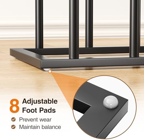 Freestanding Boot Rack, Shoe Storage Organizer Fit for 8 Pairs, Black - Image 3