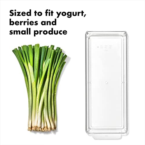 OXO Good Grips Fridge Organization Bin 5 in x 14 in - for Yogurt Cups, Small Produce, Berry Bins and More - Image 2