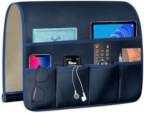 Remote Control Holder for Armchair Caddy, Remote Holder with 5 Pockets by WETRBWEH