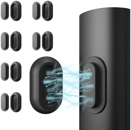 Magnetic Silicone Remote Control Holder Wall Mount for TV Fan 6 Pack Black by Vaszu