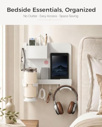 Floating Shelves for Bedside Shelf, No Drill Stick On Bedside Wall Shelf - Image 3