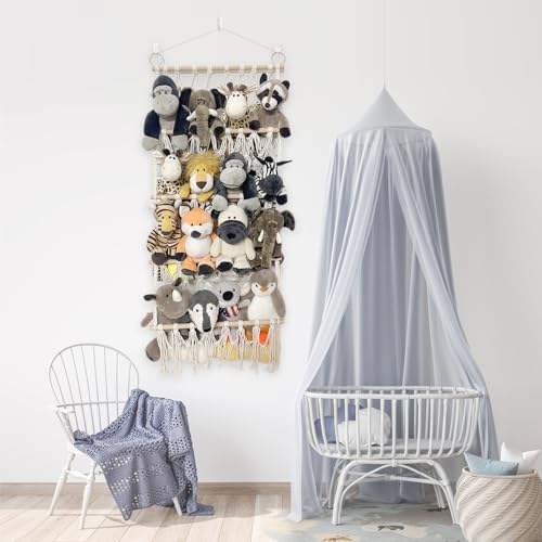Stuffed Animal Net or Hammock Corner Plush Toy Storage Organizer 4 Layer - Image 6