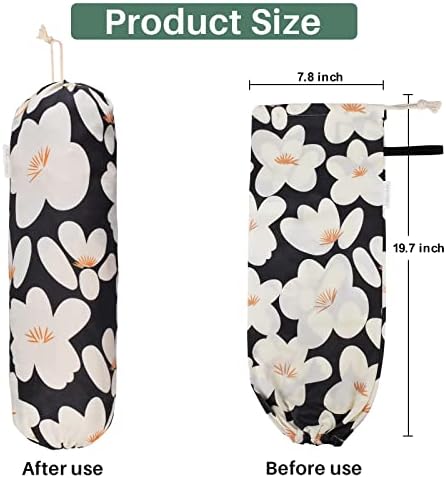 TOGETRUE Plastic Bag Holder, Lightweight Wall Mount Floral Grocery Bag Holder, Reusable Shopping Bag Storage Holder Organizer for Kitchen Pantry (Basic Black) - Image 3