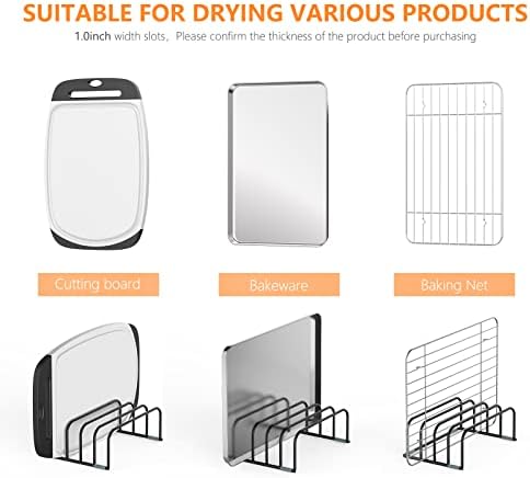 KORRTFID Cutting Board Storage Rack, Compact Cutting Board Organizer, Chopping Board Storage Stand Rack, Bakeware & Cookie Pan Sheets Organizer (2PCS 1.0 Inch) - Image 5