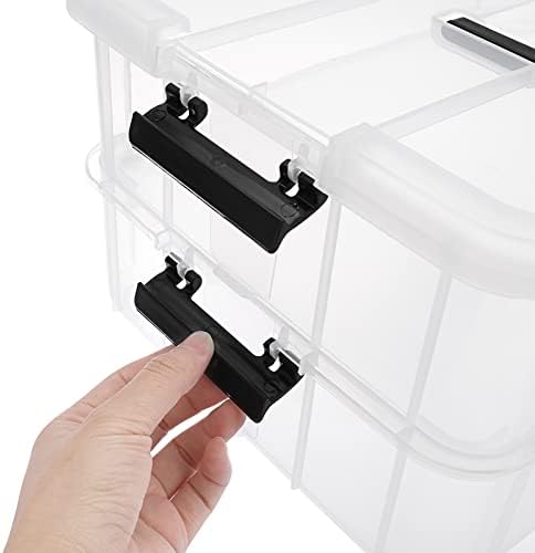 BTSKY 2 Layer Stack & Carry Box, Plastic Storage Container Box with Lid - Image 6