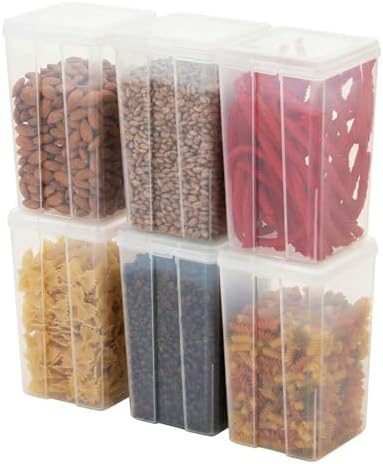 IRIS USA Food Storage Containers Set, 2.7 Qt - 6 Pack, Food Grade Plastic by IRISUSA
