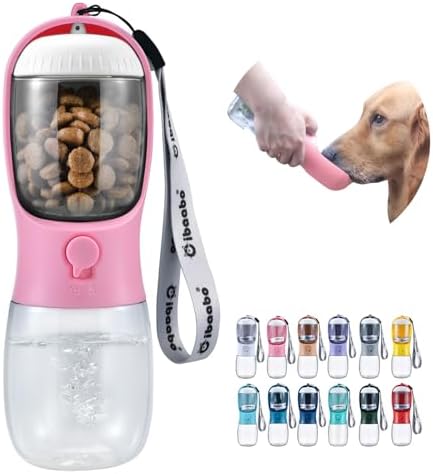 Cibaabo Dog Water Bottle Portable with Food Container & Filter for Travel by Cibaabo