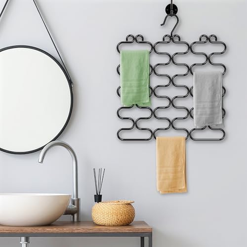 Deco Brothers Scarf Hanger for Closet, 23 Loop, Black - Image 5