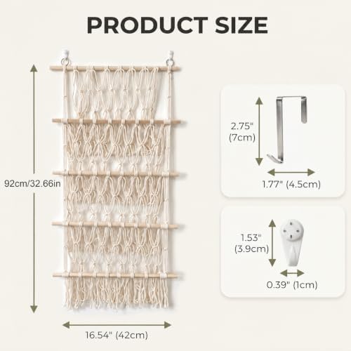 16.51x36.22'' 4 Tier Stuffed Animal Storage Net, Wall Hanging/Door Stuffed - Image 6