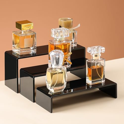 ANDGOO 6 Pcs Acrylic Display Risers, 2 Set(7.9”L-8.3”L-8.7”L), Black - Image 6