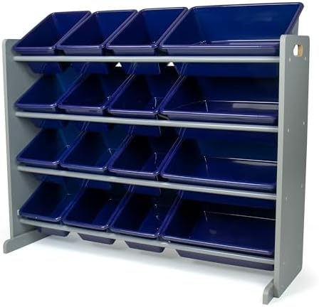 Humble Crew Kids Toy Organizer with 16 Bins, 4 Tier Storage for Playroom by HumbleCrew
