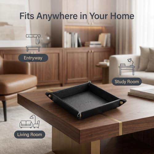 Valet Tray for Men,Nightstand Organizer for Wallet Watch Phone - Image 4