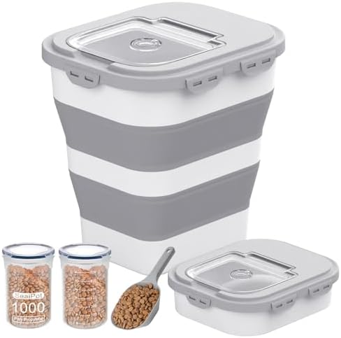 35-40Lbs Airtight Dog Food Storage Container Collapsible Dog Food Container by DDMOMMYCOLLAPSIBLEFOODSTORAGECONTAINERFAMILY