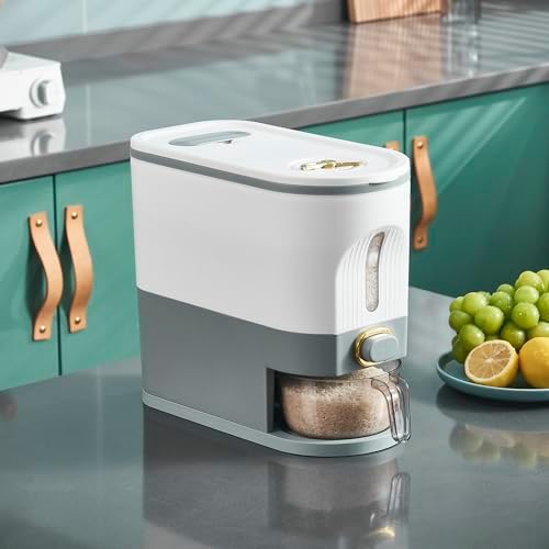 Sooyee 11Lbs Rice Dispenser,Rice Container with Lid - Image 7