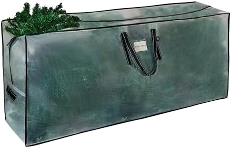 VENO Clear Christmas Tree Storage Bag - Fits 9 Ft Artificial Trees, Heavy Duty Large Bags with Zipper, Durable Handles, and Labeling Card Slot, Alternative to Storage Boxes with Lids by Veno