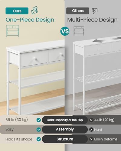 SONGMICS Console Table with 3 Fabric Drawers, Narrow Entryway Furniture - Image 6