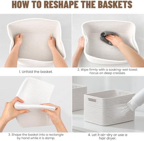 5 Pack Woven Storage Baskets, Decorative Storage Bins for Organizing - Image 6