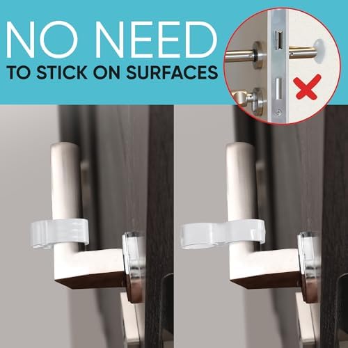 STRONGEST HOME® Door Stop Wall Protector (10 Pack, 6+4 Bonus) – Clear Silicone Door Handle Bumper, Adhesive-Free Wall Guard for Stops, Knobs, Bedrooms & Bathrooms - Image 3