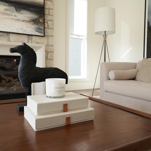 ZICOTO Decorative Photo Storage Boxes with Lids - Set of 2 Linen Organizers - Image 5