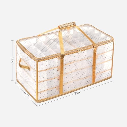 SONGMICS Large Christmas Ornament Storage Box, with 128 Slots - Image 6
