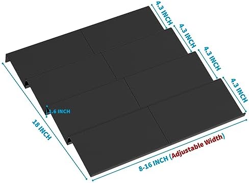 Sezanrpt Adjustable Acrylic Spice Drawer Organizer Rack, Spice Drawer Organizer Shelf Expandable From 8 Inch to 16 Inch, Acrylic Drawer Organizer for Seasoning Jars - Image 2