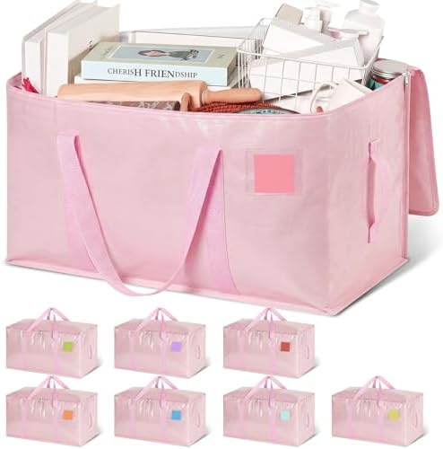 Moving Bags Heavy Duty Extra Large 110LBS Storage Bags, 8 Pack-Pink by Unknown