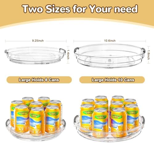 INCOSTAR 4 Pack Lazy Susan, 9 Inch Clear Turntable for Kitchen Cabinet - Image 2