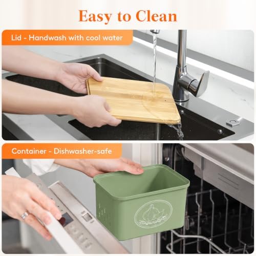 Lifewit Plastic Potato and Onion Storage Bin Box, Set of 3, Green - Image 5