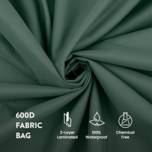 ZOBER 600D Oxford Fabric Christmas Tree Storage Bag - Fits 7.5 Ft Artificial Trees - Tear Proof Waterproof Christmas Tree Bag For Storage Box For Xmas - Strong, Durable Handles - Card Slot - Green - Image 3