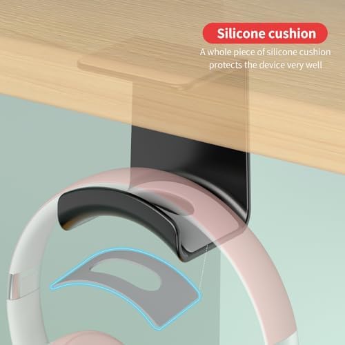 Game Headphone Stand for Desk Mini Headphone Hanger Holder with Strong Adhesive Game Headset Stand Headphone Holder-Under Desk… - Image 3