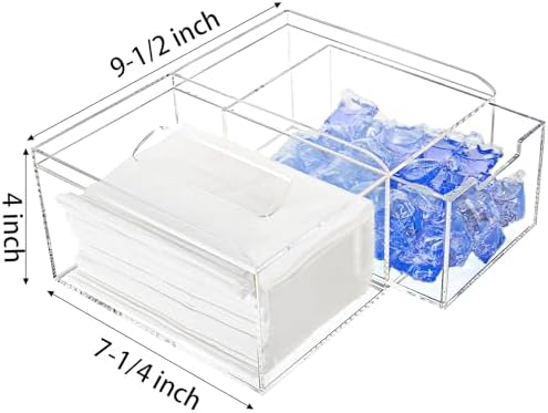 TOPZEA Dryer Sheet Holder, Clear Acrylic Laundry Organizer, 2 in 1 Dryer Sheet & Pods Container Dispenser with Label & Drawer, Storage Box for Laundry Room Organization, Dishwasher Pod, Clothespins - Image 2