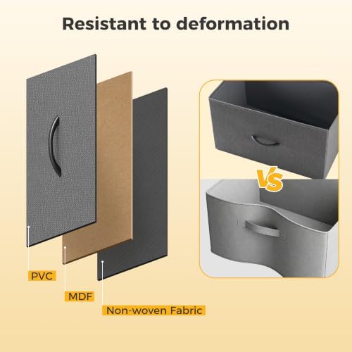 DUMOS 7 Drawer Fabric Dresser, Clothes Organizer Storage Tower for Bedroom - Image 6
