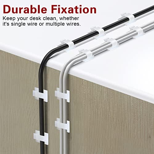 XHF 60PCS 5/8” White Adhesive Cable Wire Wall Light Clips, Cord Holder - Image 6