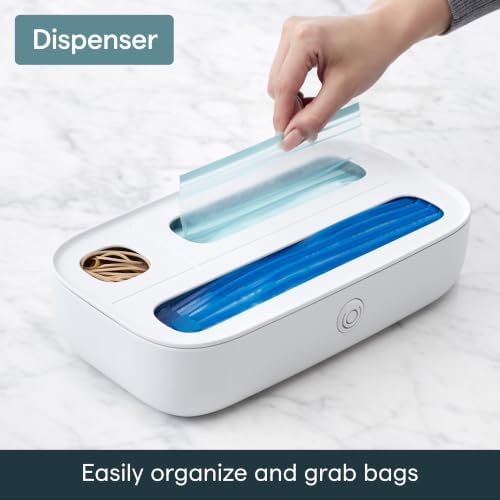 YouCopia StoraBag Drawer Food Bags Dispenser, 3-Slot, Plastic Sandwich Bag Organizer For Kitchen Storage, White - Image 4