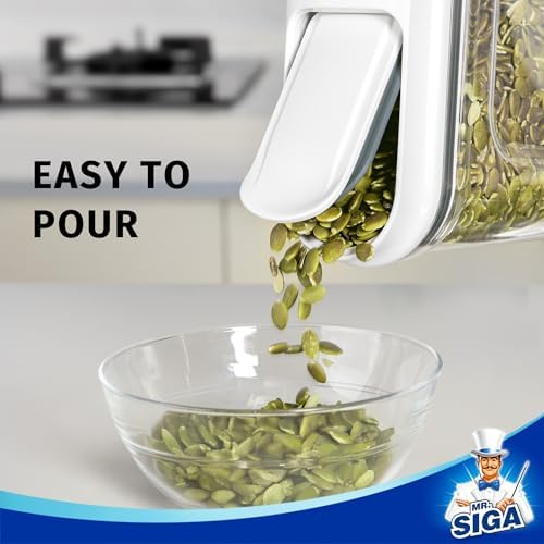 MR.SIGA Airtight Cereal Dispenser Set, Storage Containers for Dry Goods - Image 3