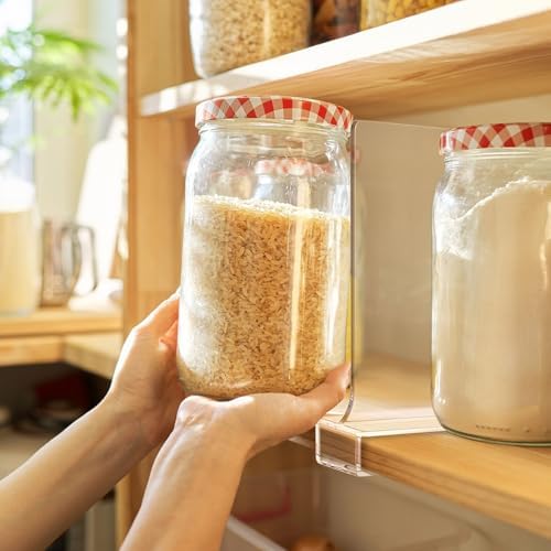 6 PCS Shelf Dividers for Closet Organization Acrylic Clear Closet Shelf Divider for Wooden Shelving Suitable for Wooden or Vertical Shelves Or Bedroom, Kitchen and Office.. (Pack of 2) - Image 6