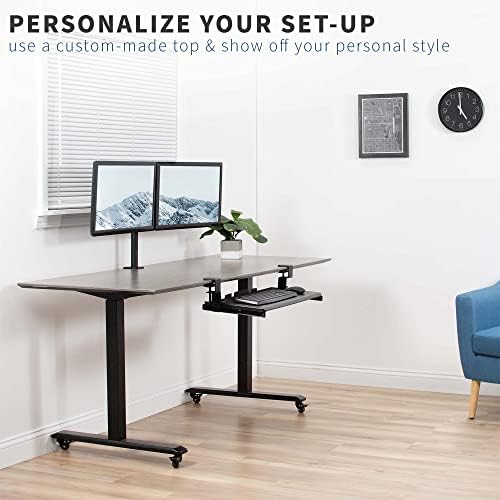 VIVO Black Clamp & 12" Rail Set for DIY Wooden Keyboard Tray, MOUNT-RAIL02H - Image 4