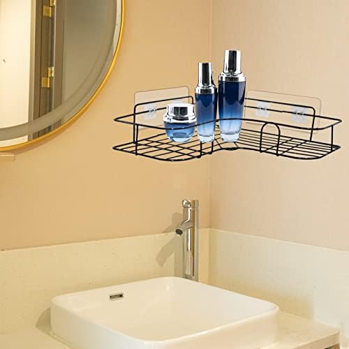 4 Pack Shower Caddy Adhesive for Replacement, Strong Transparent Adhesive for Shower Caddy Sticky Pads, No Drilling for Corner Shelf Basket, Bathroom Storage Shelves, Kitchen Racks and Soap Holder - Image 5