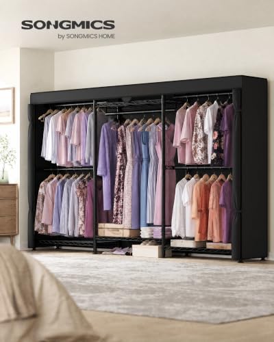 SONGMICS Closet Organizers and Storage, Clothes Rack with Shelves - Image 2