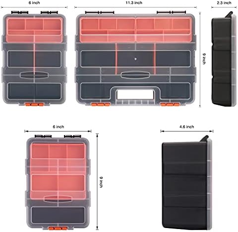 Makitoyo MP009 Hardware & Parts Organizers Versatile and Durable Storage Toolbox, 4PCS Set - Image 6