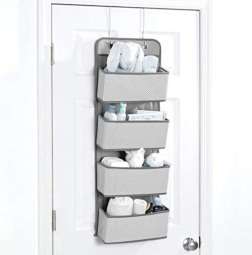 Delta Children 4 Pocket Over The Door Hanging Organizer - 2 Pack, Easy Storage/Organization Solution - Versatile and Accessible in Any Room in the House, Cool Grey - Image 2