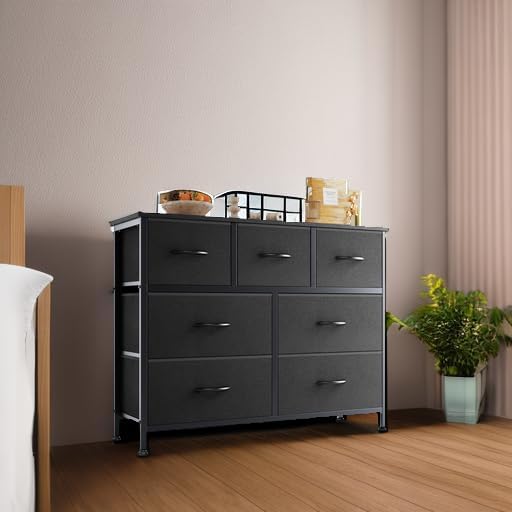 OLIXIS Black Dresser for Bedroom with 7 Fabric Drawers Storage Organizer - Image 6
