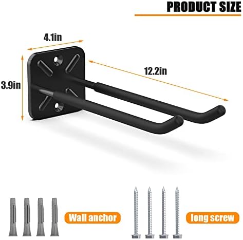 Garage Hooks 12.4 Inch Heavy Duty Garage Metal Hooks - Image 4