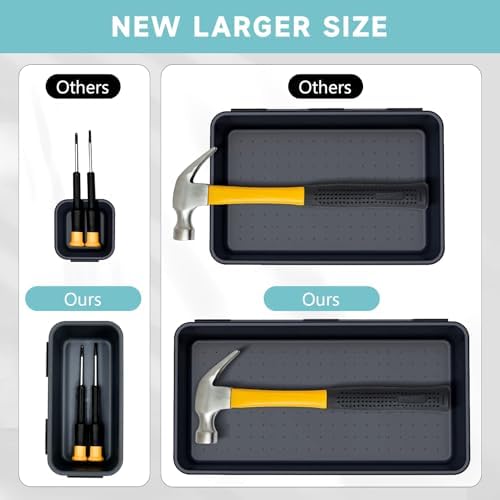 Tool Box Organizer Tray, 60 PCS & 5 Sizes, Black and Sky Blue - Image 6